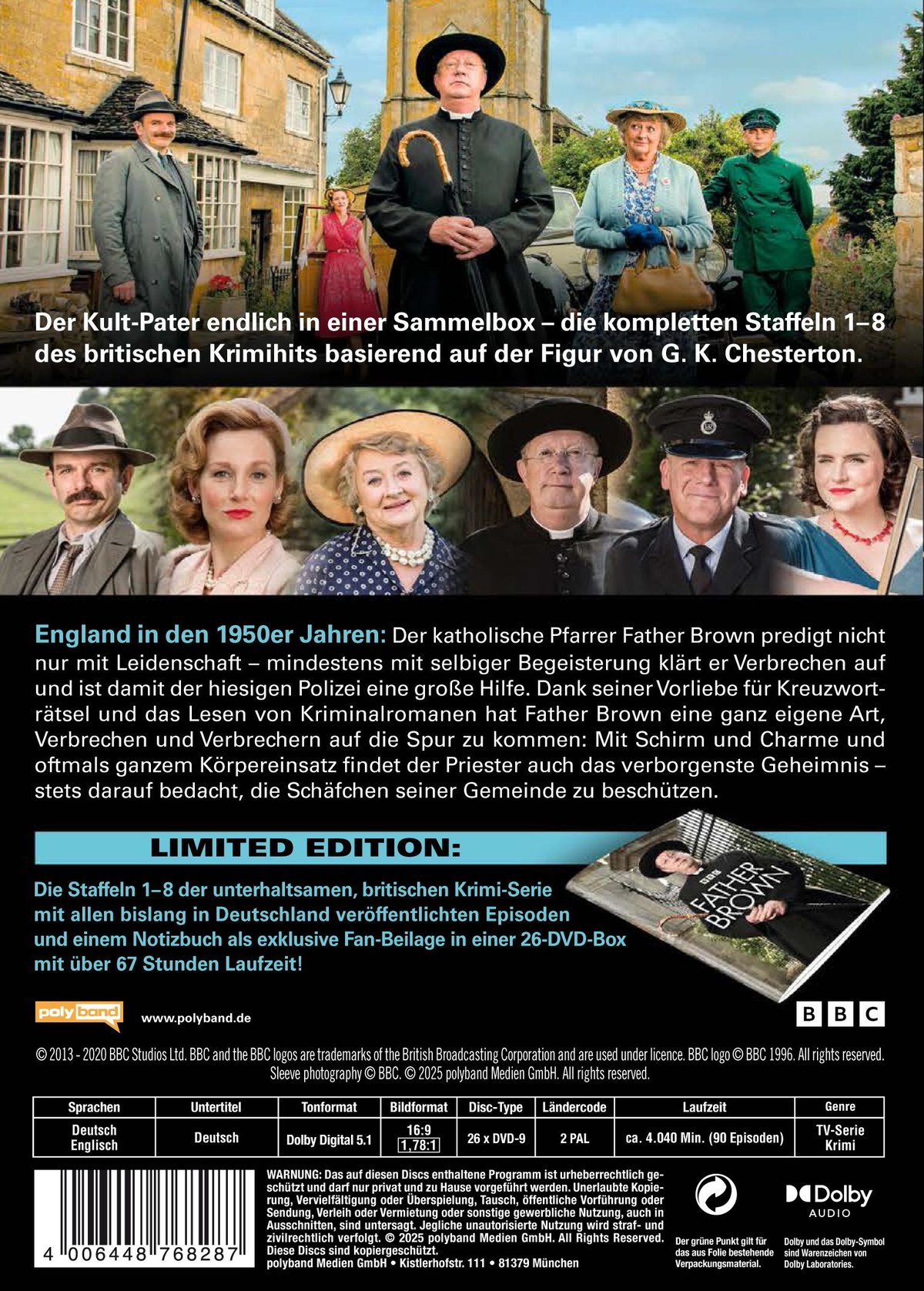 Father Brown - Die kompletten Staffeln 1-8. LTD. - Limitierte Collector's Edition mit Notizbuch  (DVD)