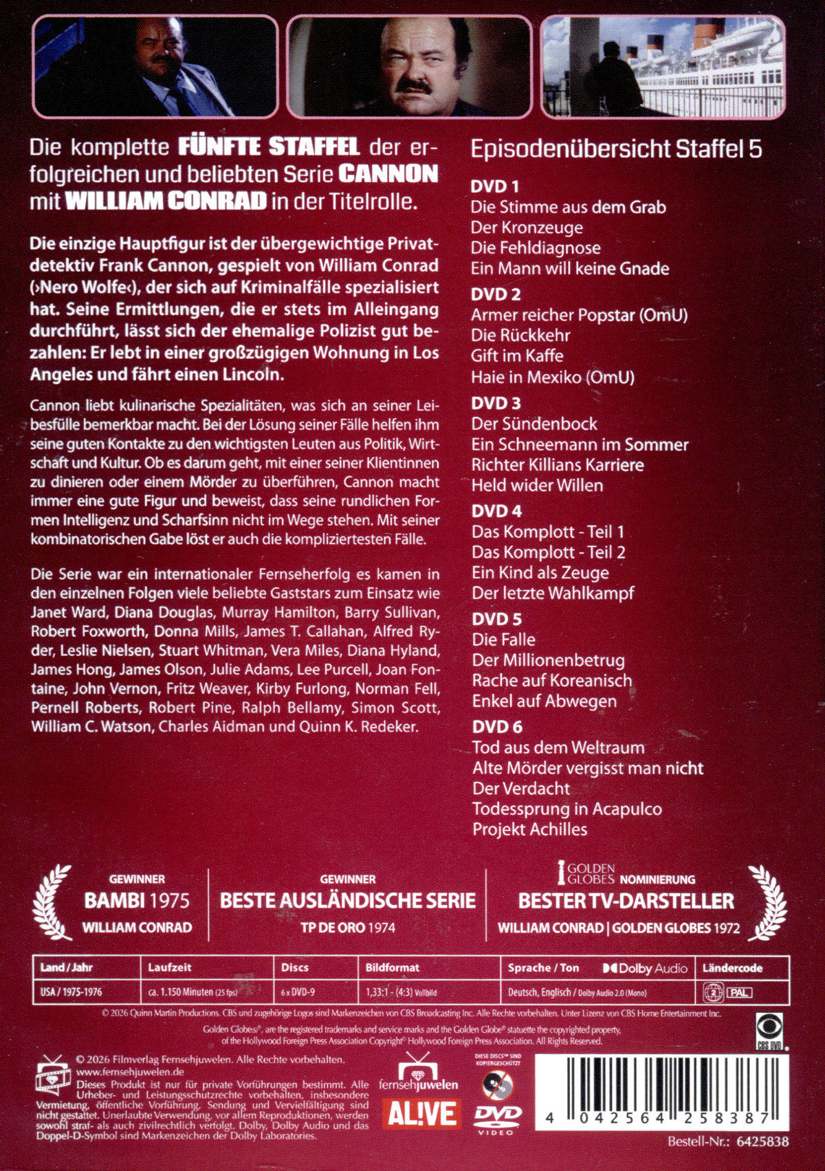 Cannon - Die komplette Staffel 5  [6 DVDs]  (DVD)