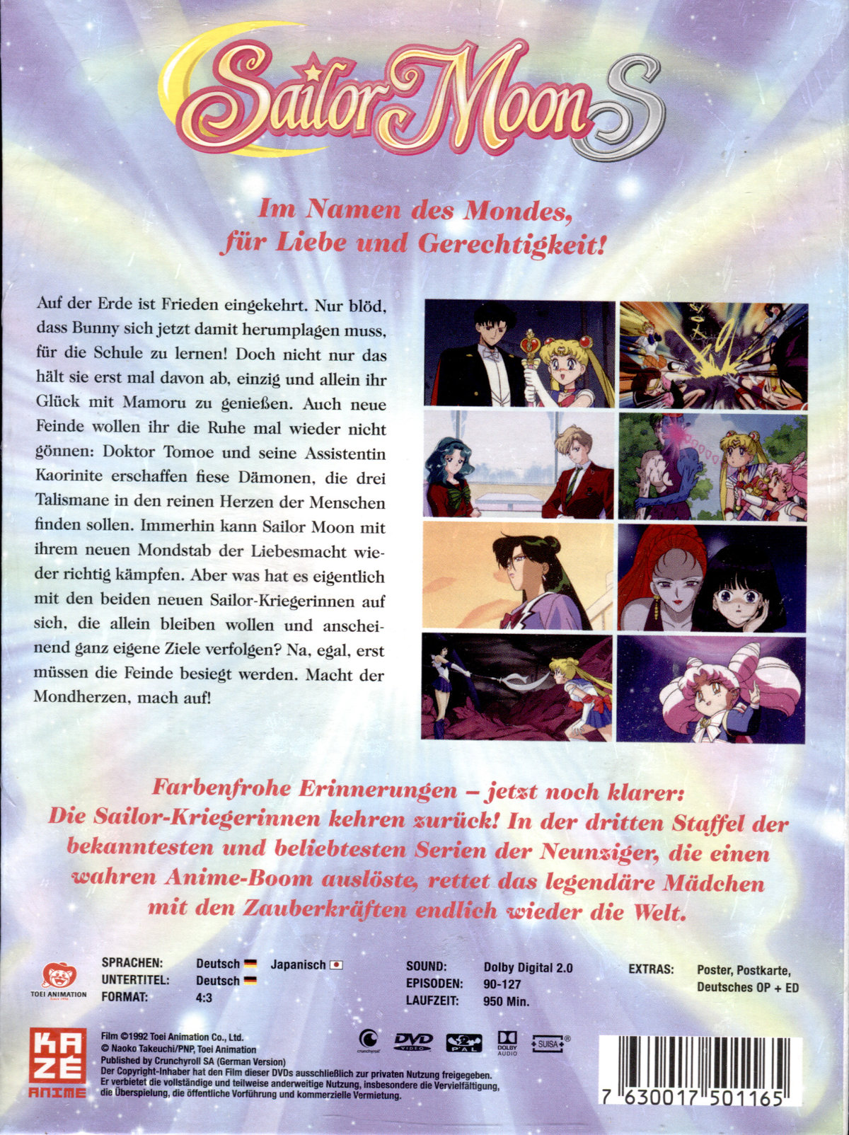 Sailor Moon - Staffel 3 - DVD Box (Episoden 90-127)  [5 DVDs]  (DVD)