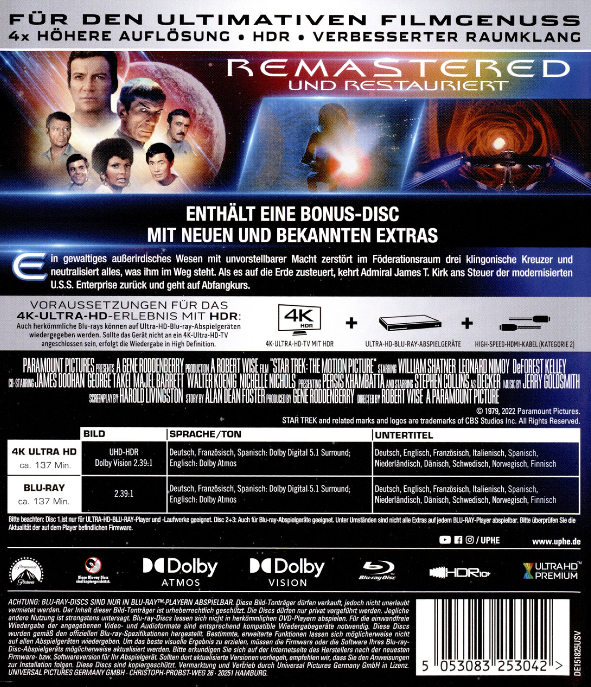Star Trek 1 - Der Film - Directors Cut (4K Ultra HD)