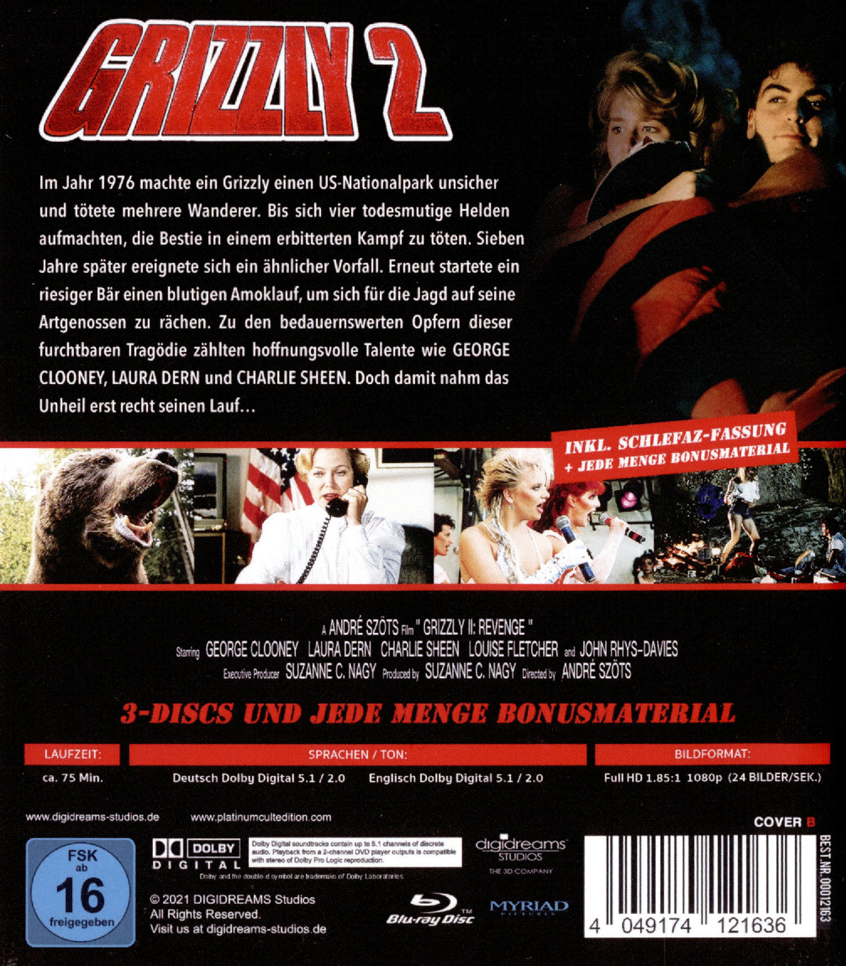 Grizzly 2 - SchleFaZ - 3 Disc Edition mit Booklet - Cover B - LImited Edition auf 500 Stück  (Blu-ray Disc) Grizzly 2 - SchleFaZ - 3 Disc Edition mit Booklet - Cover B - LImited Edition auf 500 Stück  (Blu-ray Disc)