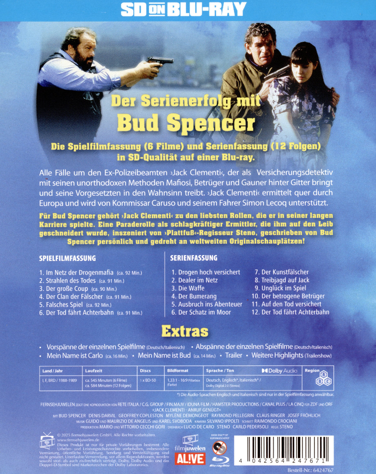 Jack Clementi, Anruf genügt - Special Edition Gesamtedition - Die 6 Spielfilme und TV-Serienfassung (SDonBlu-ray) (1 Blu-ray)  (Blu-ray Disc)
