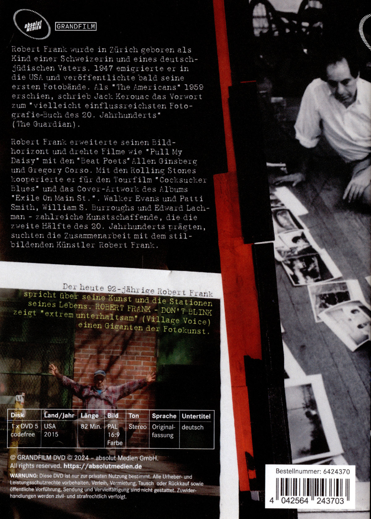 Robert Frank - Don't Blink (Neuauflage)  (DVD)