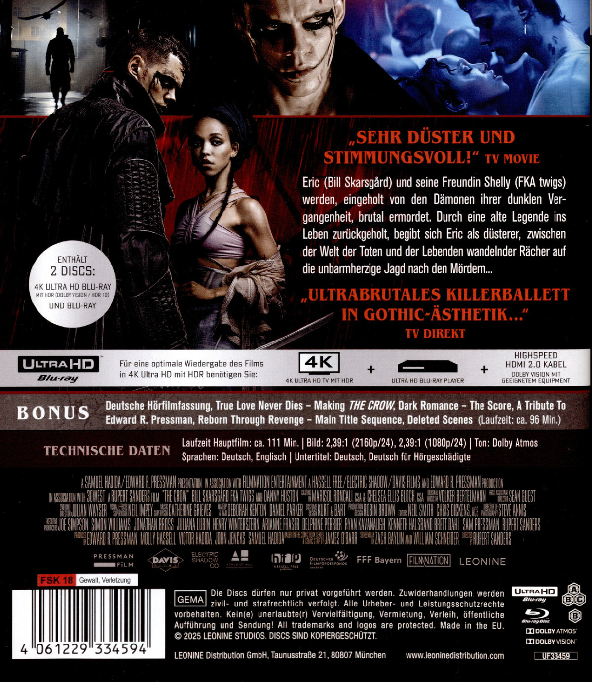 The Crow  (4K Ultra HD) (+ Blu-ray)