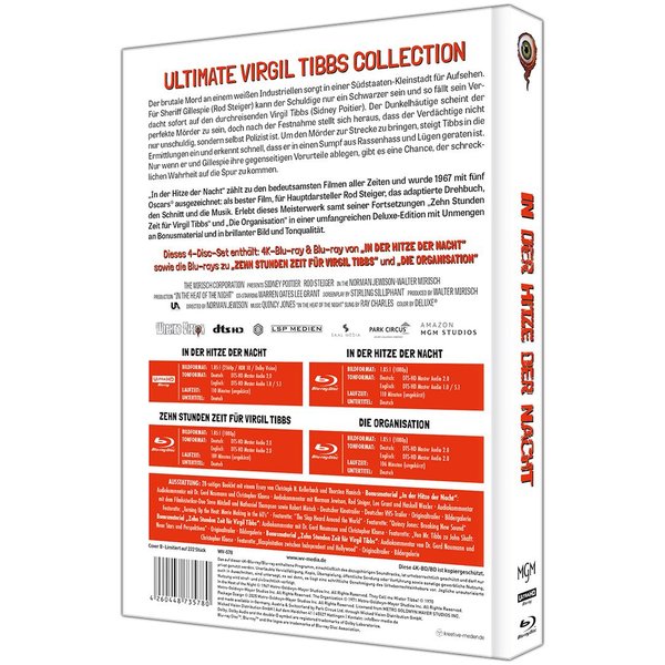 In der Hitze der Nacht - The Ultimate Virgil Tibbs Mediabook Collection  (4K Ultra HD+blu-ray) (B)