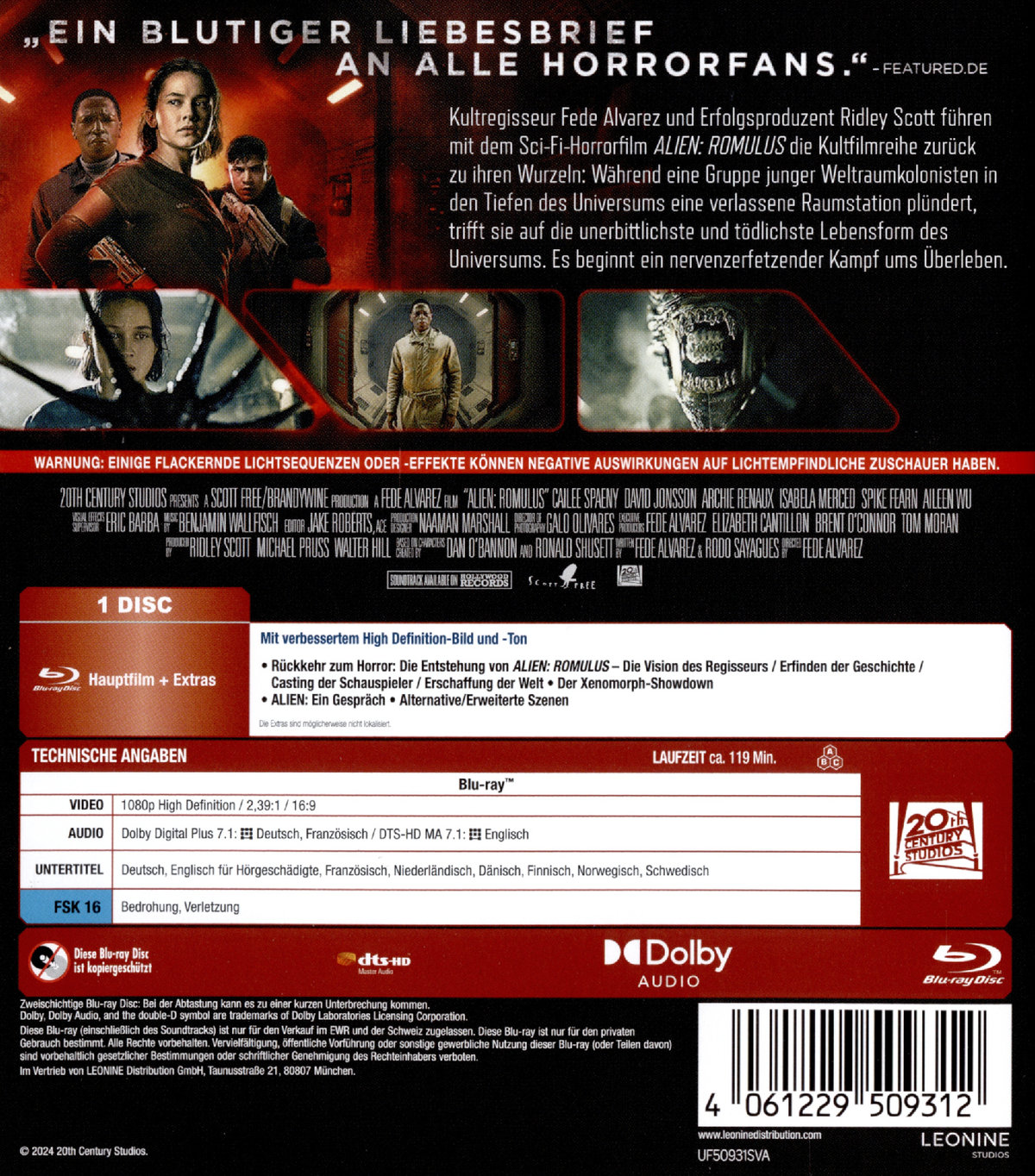 Alien - Romulus  (Blu-ray Disc)
