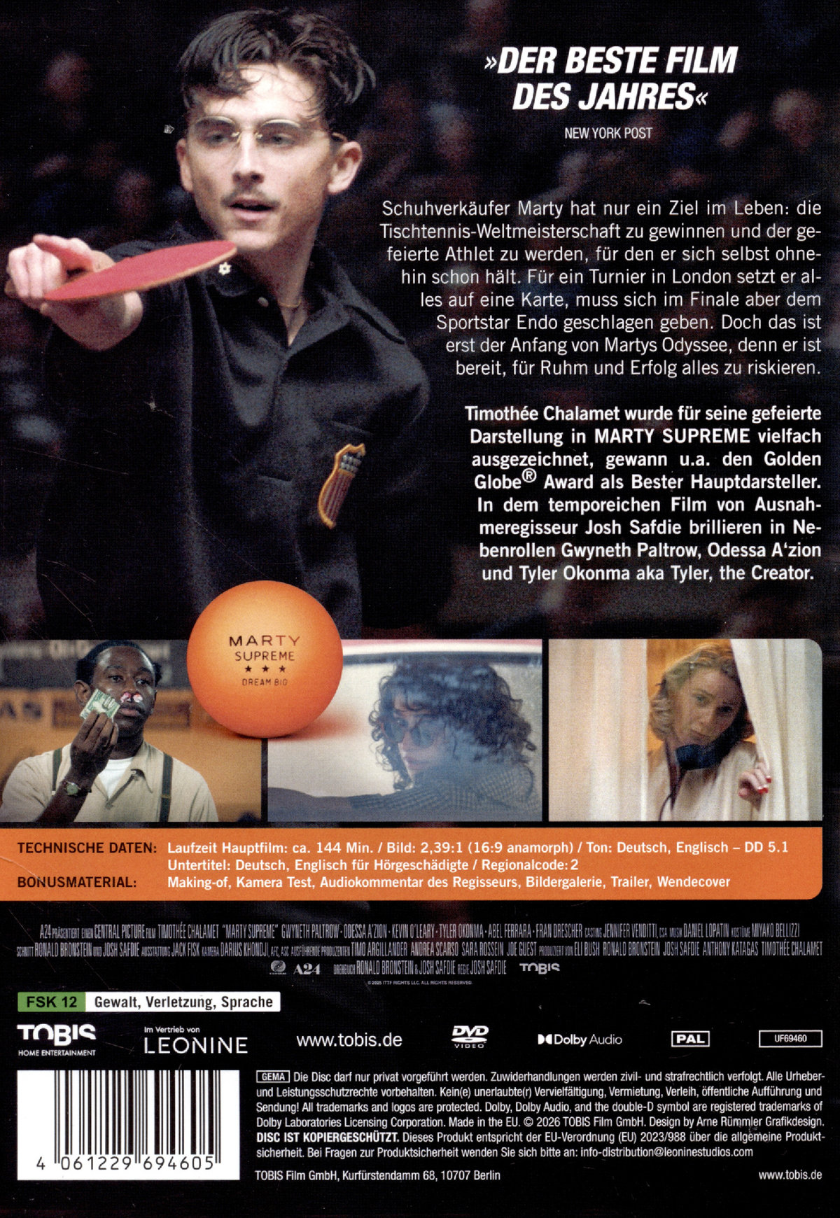 Marty Supreme  (DVD)