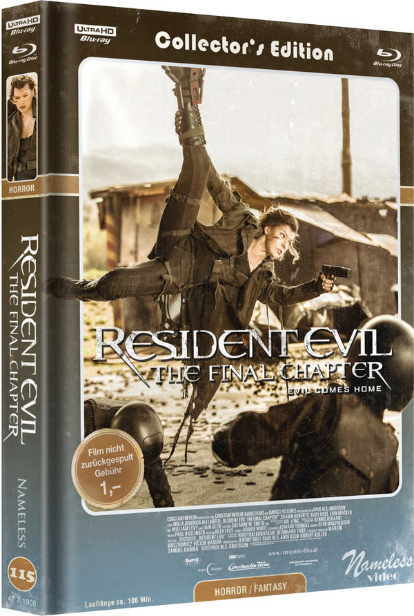 Resident Evil: The Final Chapter - Uncut Mediabook Edition (4K Ultra HD+blu-ray) (B)