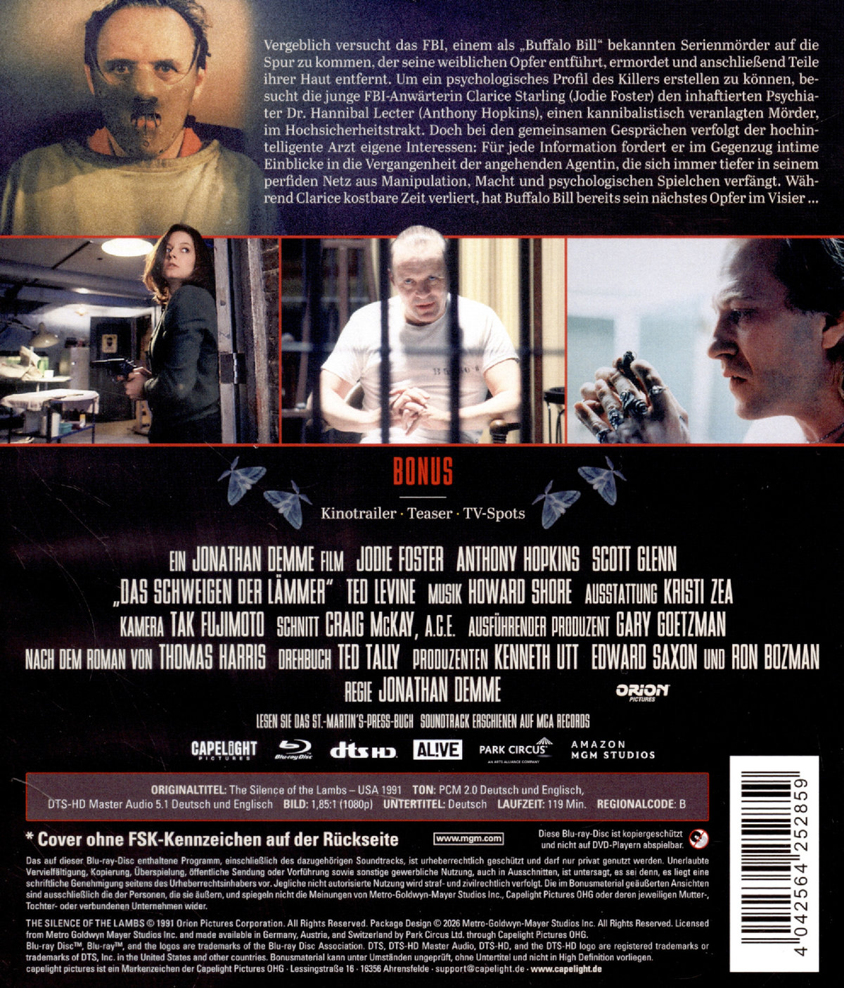 Das Schweigen der Lämmer  (Blu-ray Disc)