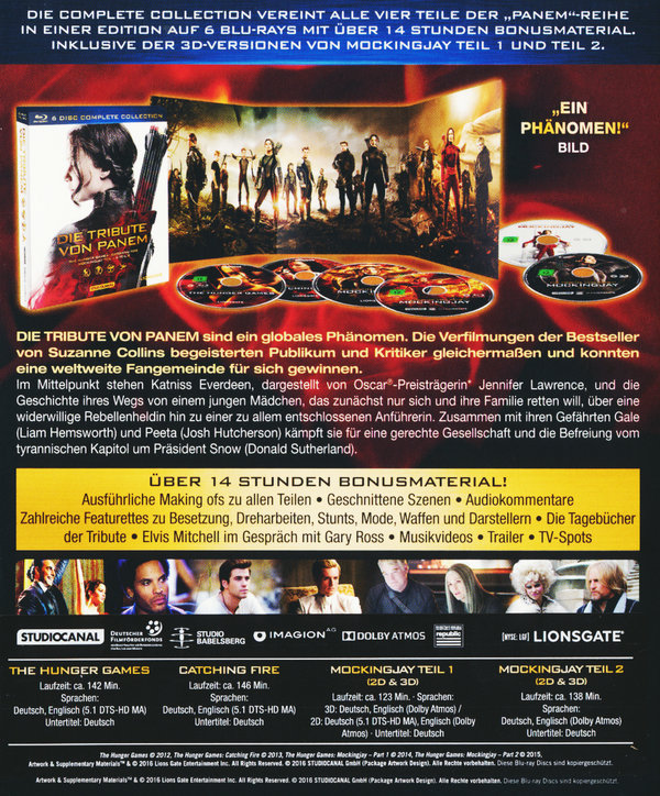 Tribute von Panem, Die - Complete Edition (blu-ray)