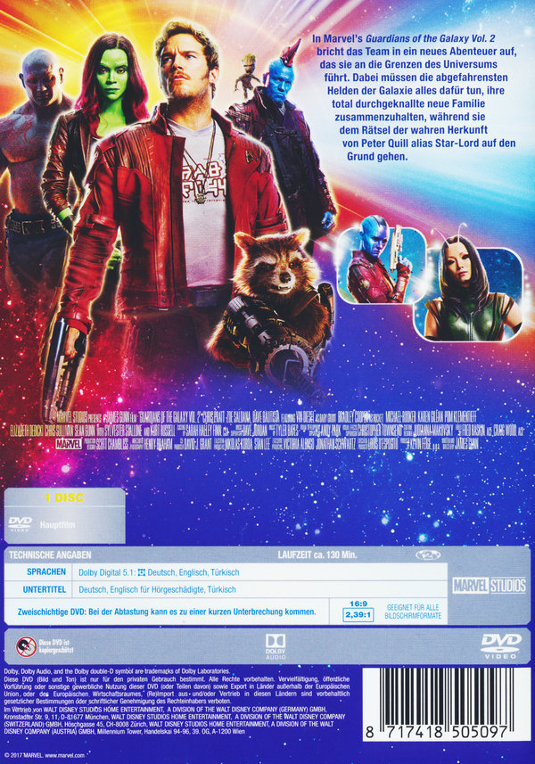 Guardians of the Galaxy 2  (DVD)