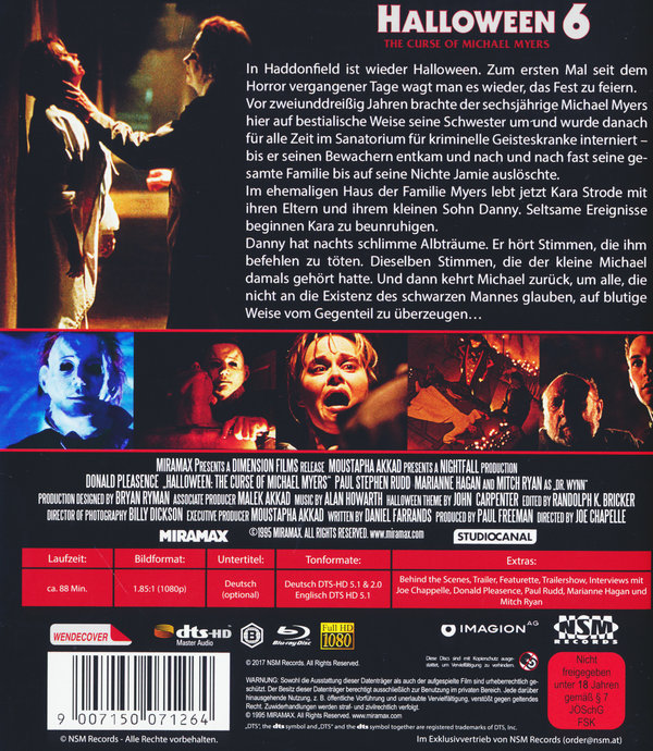 Halloween 6 - Der Fluch des Michael Myers - Uncut Edition (blu-ray)
