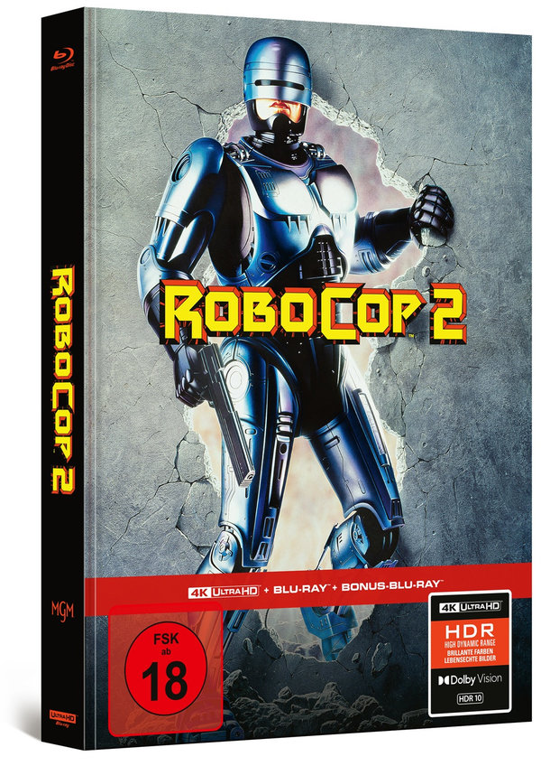 Robocop 2 - Uncut Mediabook Edition  (4K Ultra HD+blu-ray)