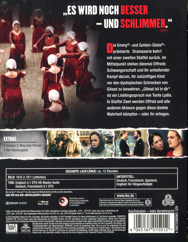 Handmaid's Tale, The - Season 2 (blu-ray)