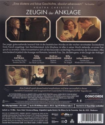 Zeugin der Anklage - Agatha Christie (blu-ray)