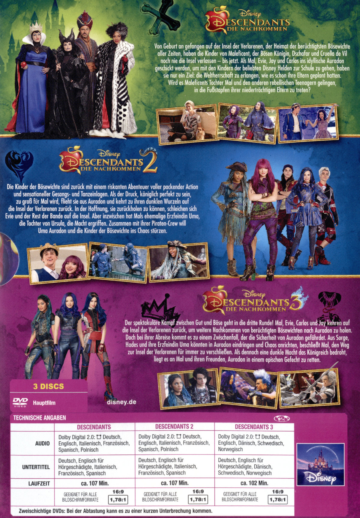 Descendants - Die Nachkommen 1-3  [3 DVDs]  (DVD)