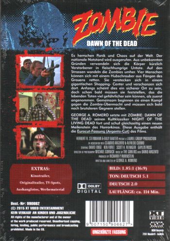 Zombie - Dawn of the Dead - Uncut Eurocut Version