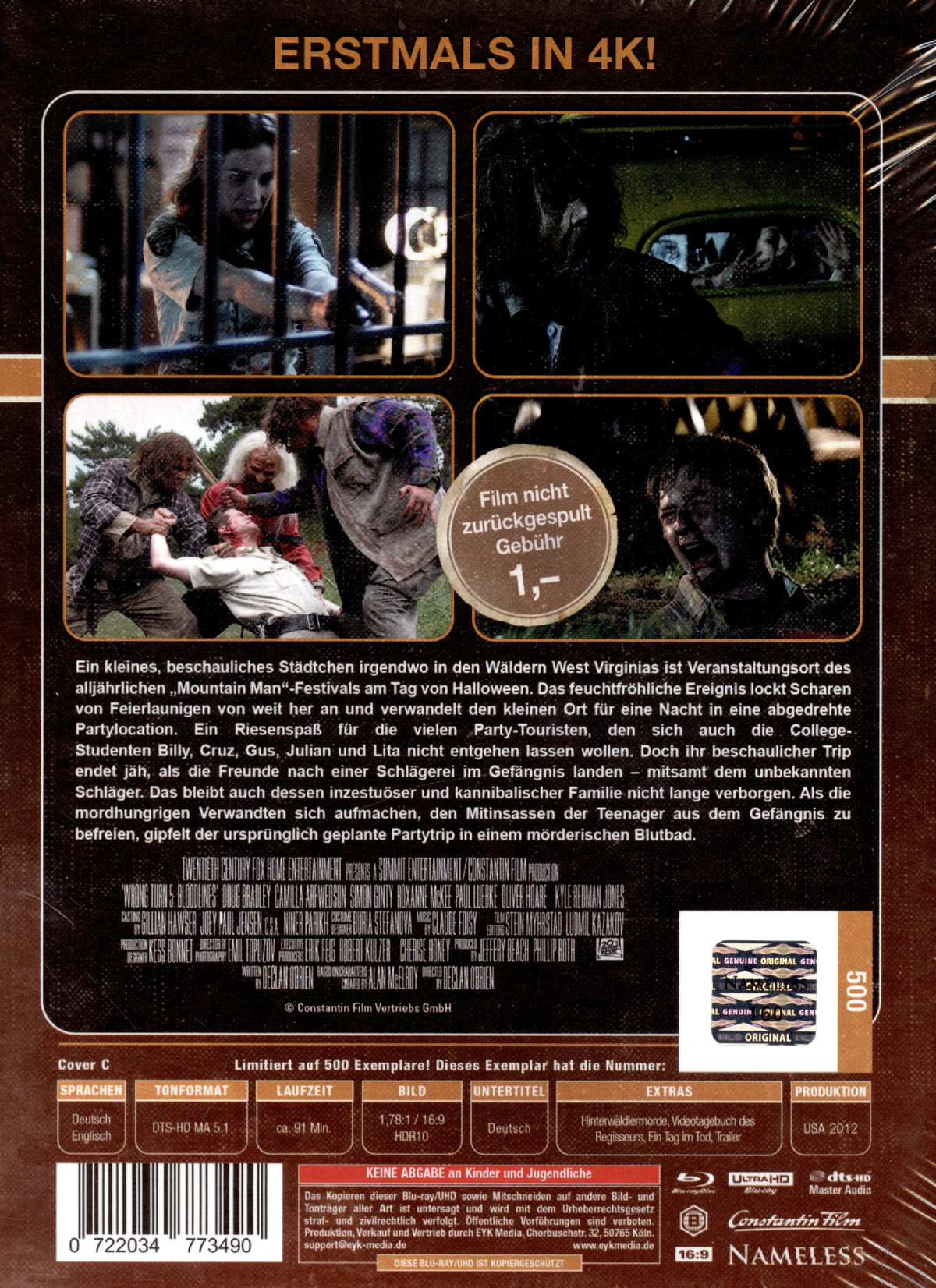 Wrong Turn 5 - Uncut Mediabook Edition  (4K Ultra HD+blu-ray) (C)