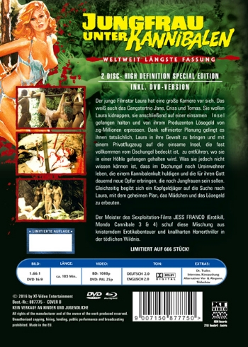 Jungfrau unter Kannibalen - Uncut Mediabook Edition (DVD+blu-ray) (B)