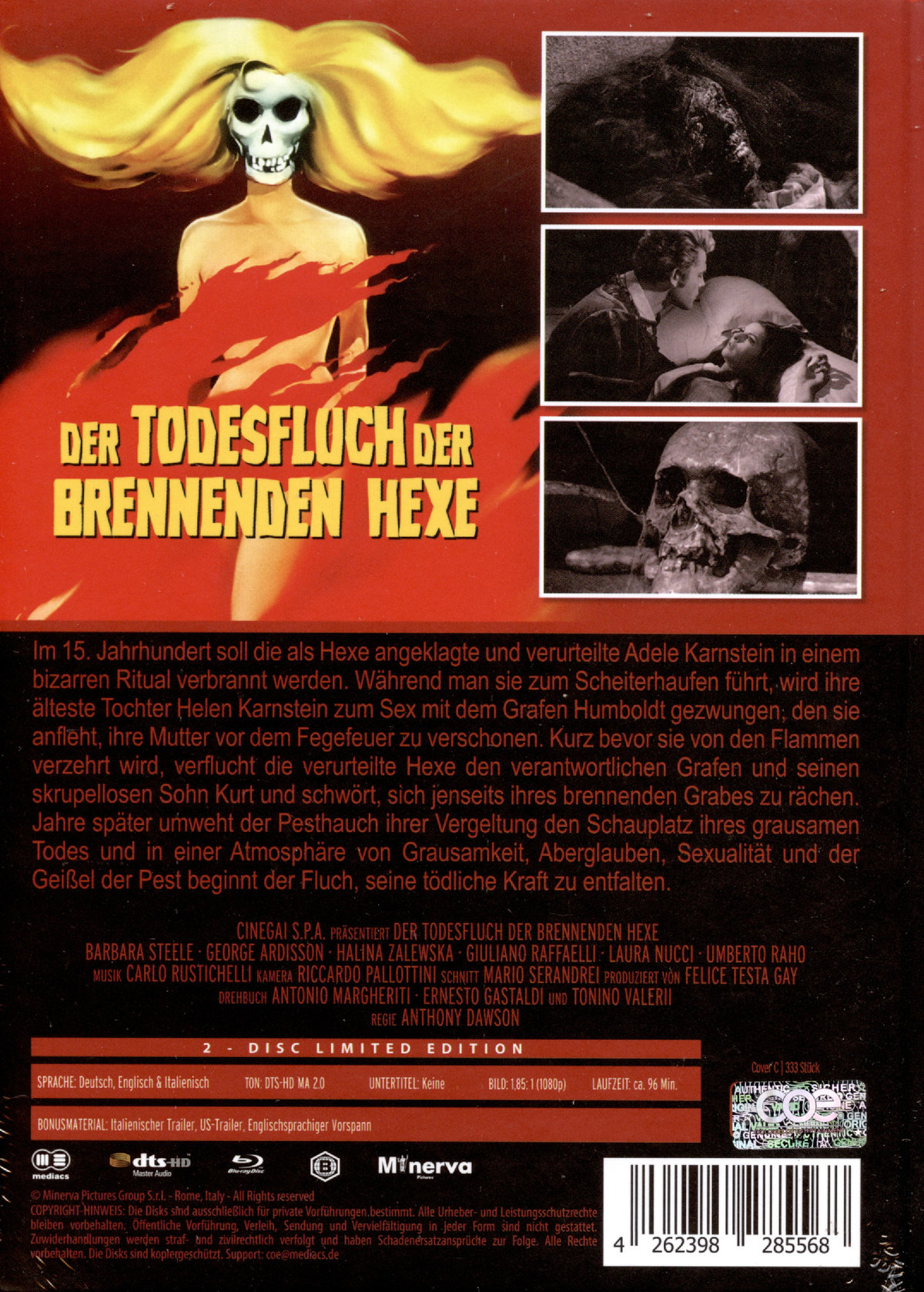 Todesfluch der brennenden Hexe, Der - Uncut Mediabook Edition (DVD+blu-ray) (C)