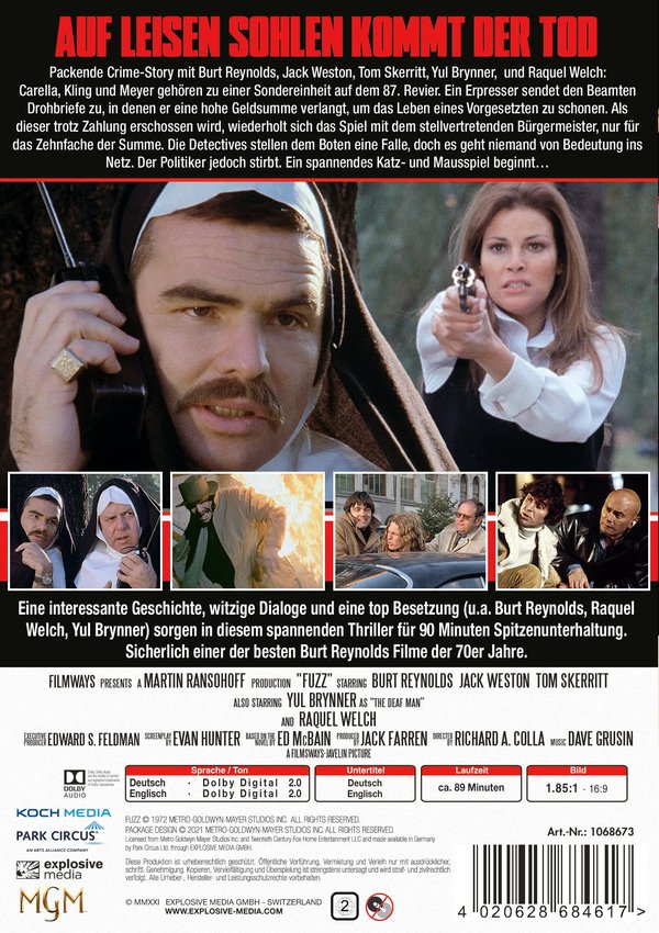 Auf leisen Sohlen kommt der Tod (Fuzz) 1972  (DVD)