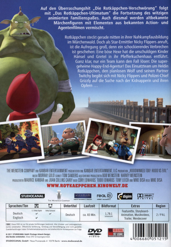 Das Rotkäppchen-Ultimatum  (DVD)