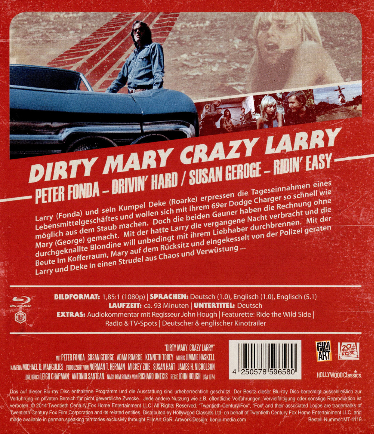 Dirty Mary Crazy Larry - Uncut Edition (blu-ray)