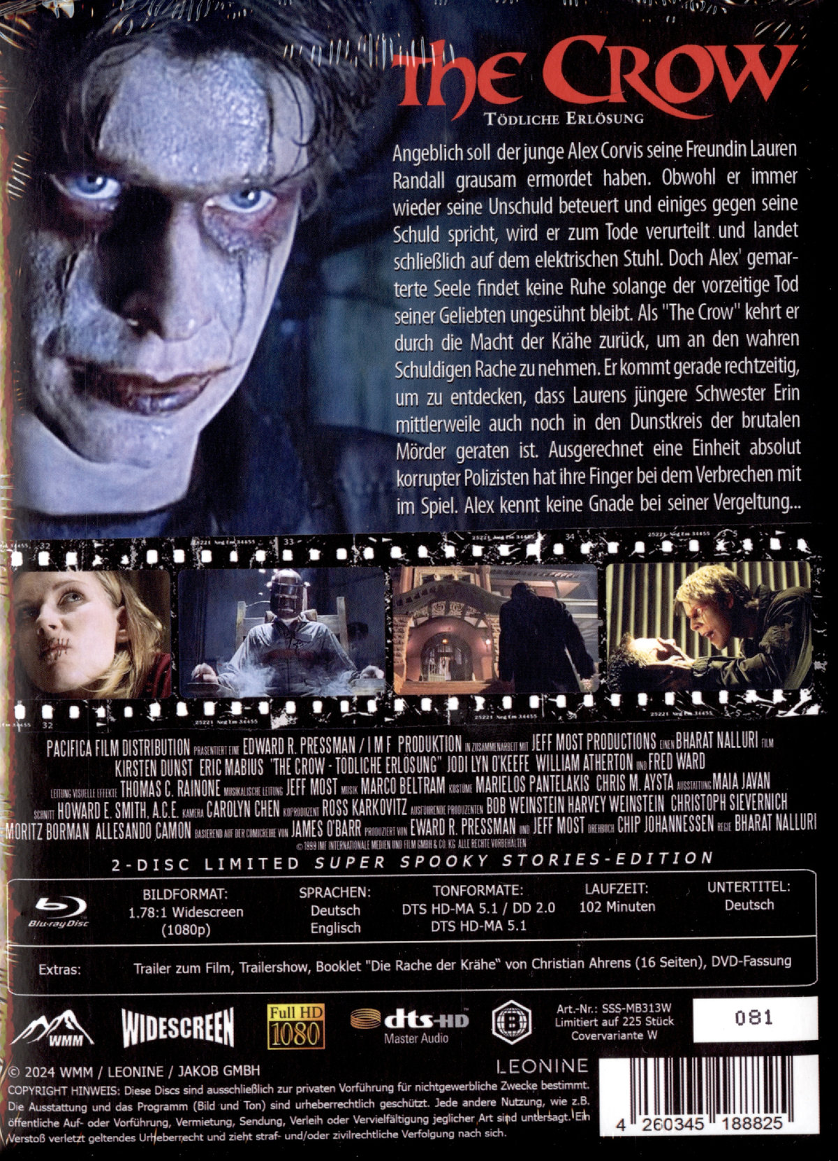 The Crow 3 - Tödliche Erlösung - Uncut Mediabook Edition  (DVD+blu-ray) (wattiert)