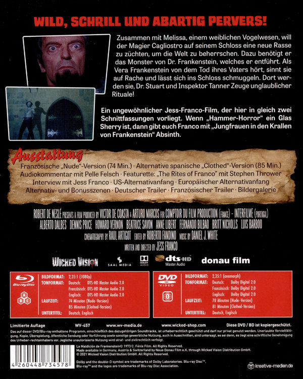 Eine Jungfrau in den Krallen von Frankenstein - Uncut Edition (DVD+blu-ray)