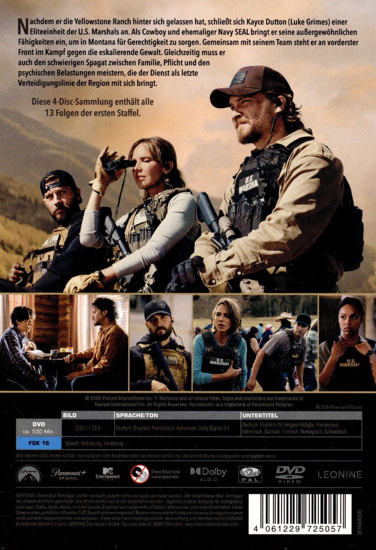 Marshals - A Yellowstone Story - Staffel 1  [4 DVDs]  (DVD)