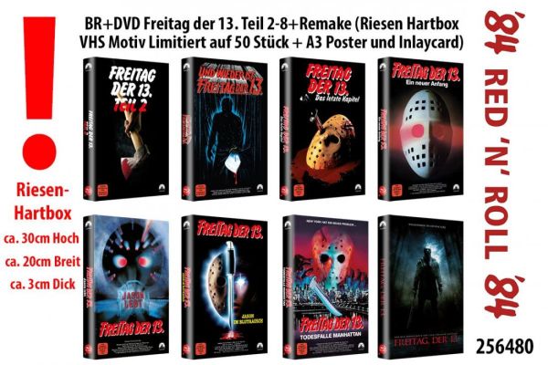 Freitag der 13. - Teil 2-8 + Killer Cut - Uncut Riesenhartbox Collection (DVD+blu-ray) (Cover Original)