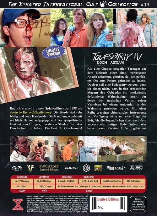 Todesparty IV - Doom Asylum - Uncut Mediabook Edition  (DVD+blu-ray) (A)
