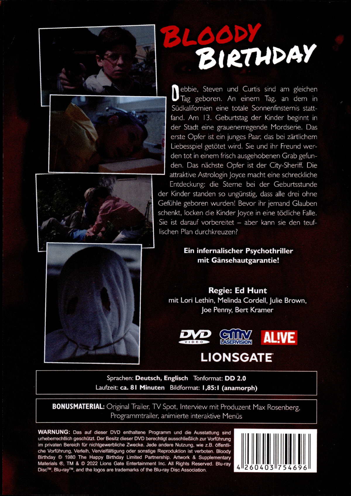Bloody Birthday (Angst)  (DVD)