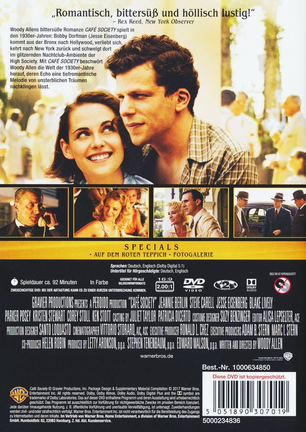 Cafe Society  (DVD)