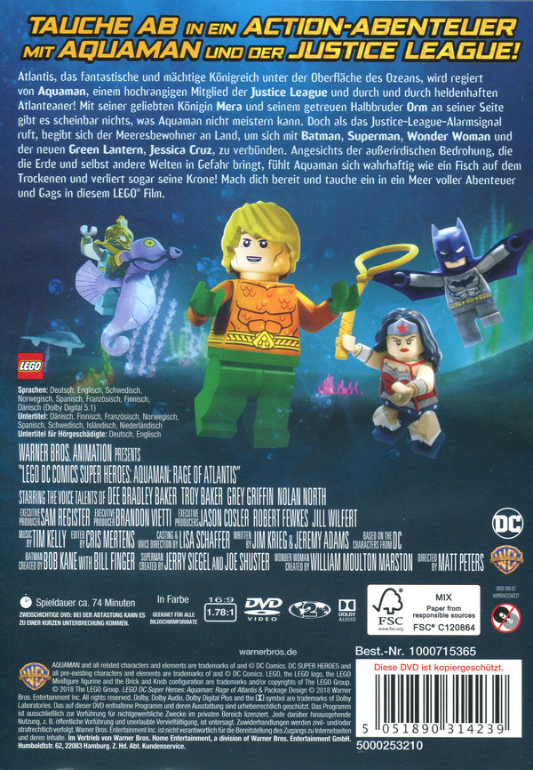 LEGO DC Super Heroes: Aquaman - Die Rache von Atlantis  (DVD)