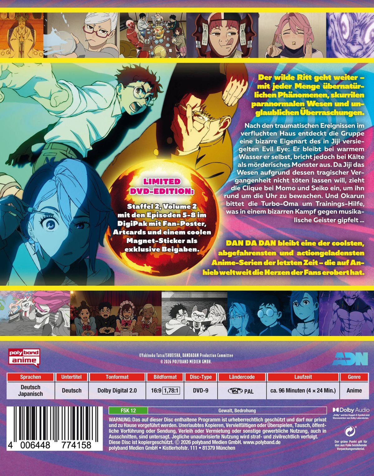 DAN DA DAN - Staffel 2, Volume 2 LTD. - Mit Fan-Poster, Artcards und Magnet-Sticker  (DVD)