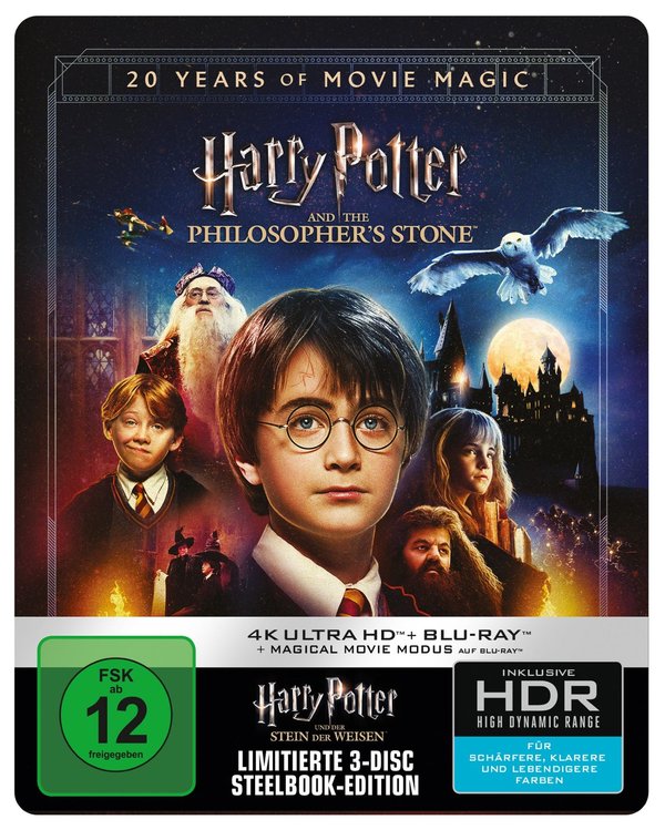 Harry Potter und der Stein der Weisen + Magical Movie Modus (Steelbook) (4K Ultra HD)