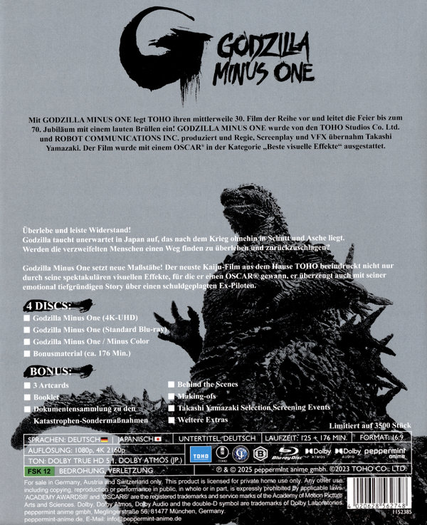 Godzilla Minus One (Deluxe Edition)  (4K Ultra HD) (+3 Blu-ray)