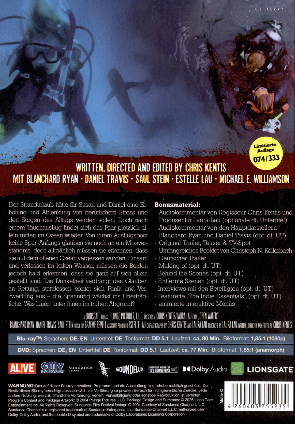 Open Water - Uncut Mediabook Edition  (DVD+blu-ray) (C)