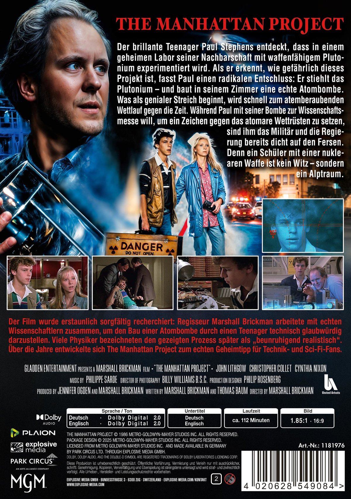 The Manhattan Project - Der atomare Alptraum  (DVD)