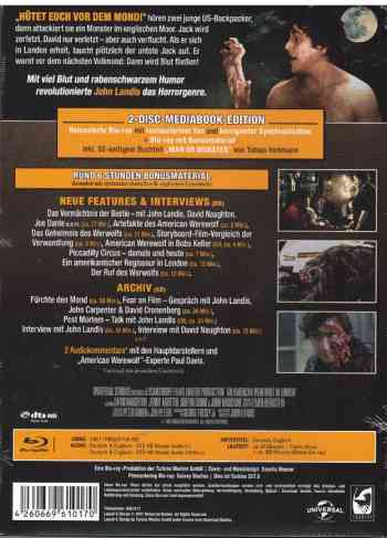 An American Werewolf in London - Uncut Mediabook Edition (blu-ray) (Cover VHS)