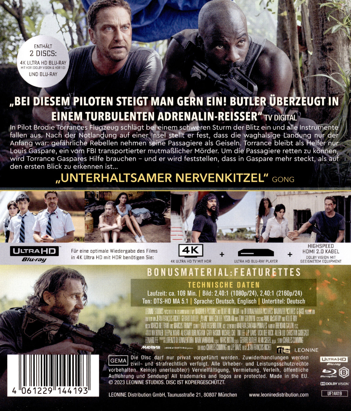 Plane  (+ Blu-ray)  (Blu-ray 4K Ultra HD)