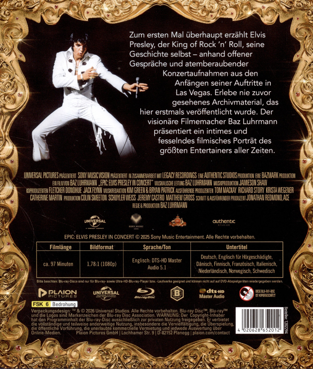EPiC: Elvis Presley in Concert  (Blu-ray Disc)