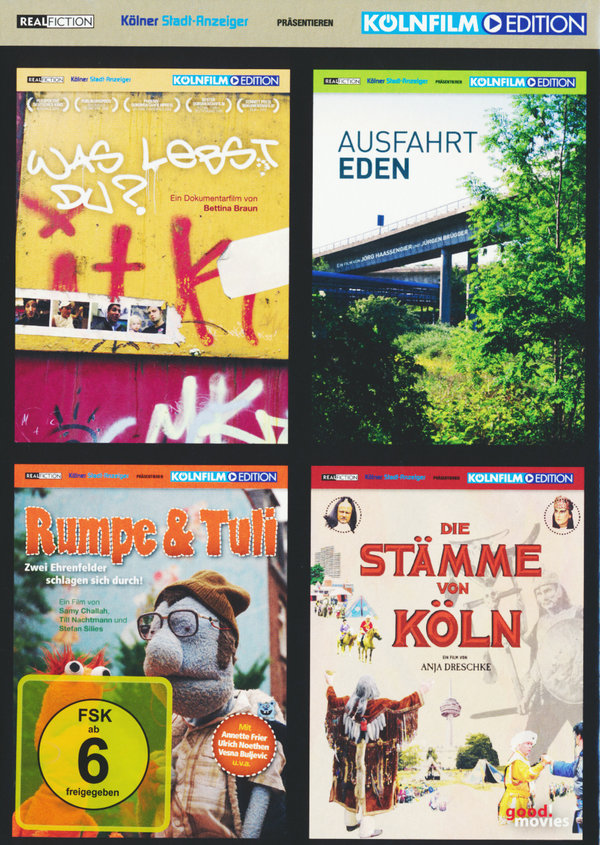 Kölnfilm Edition 2011: Was lebst Du?/Ausfahrt Eden/Rumpe & Tuli/Die Stämme  [4 DVDs]  (DVD)
