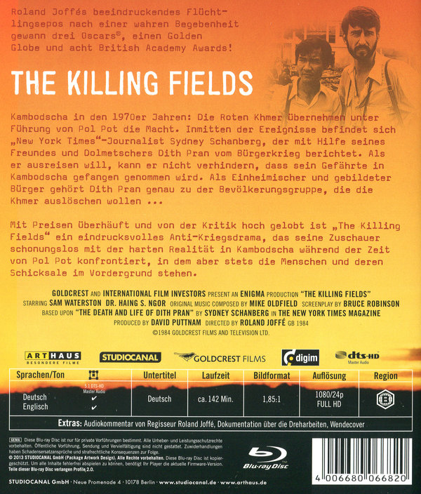 Killing Fields, The - Schreiendes Land (blu-ray)