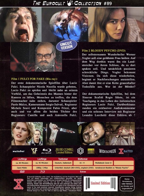 Fulci for Fake / Bloody Psycho - Uncut Mediabook Edition  (DVD+blu-ray) (D)