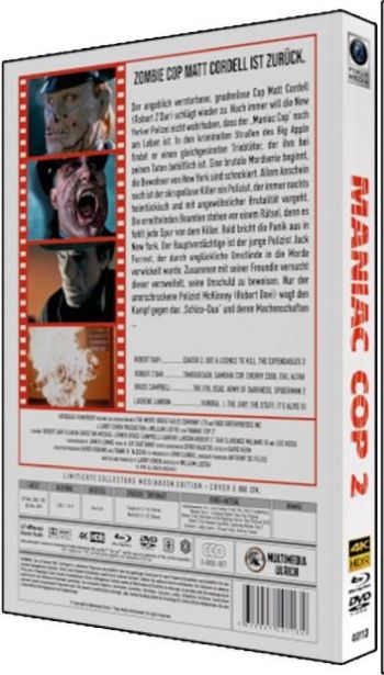 Maniac Cop 2 - Uncut Mediabook Edition  (4K Ultra HD+DVD+blu-ray) (Wattiert)