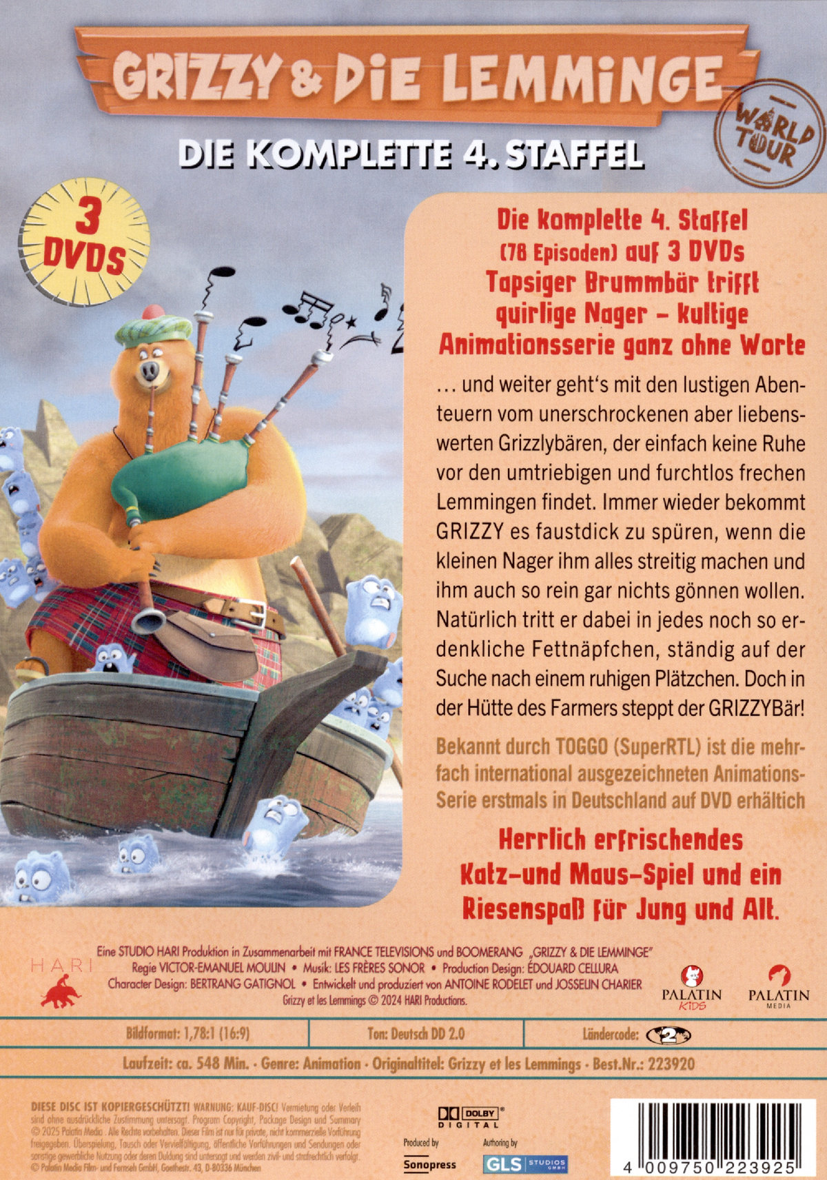 Grizzy & die Lemminge - Die komplette 4. Staffel  [3 DVDs]  (DVD)
