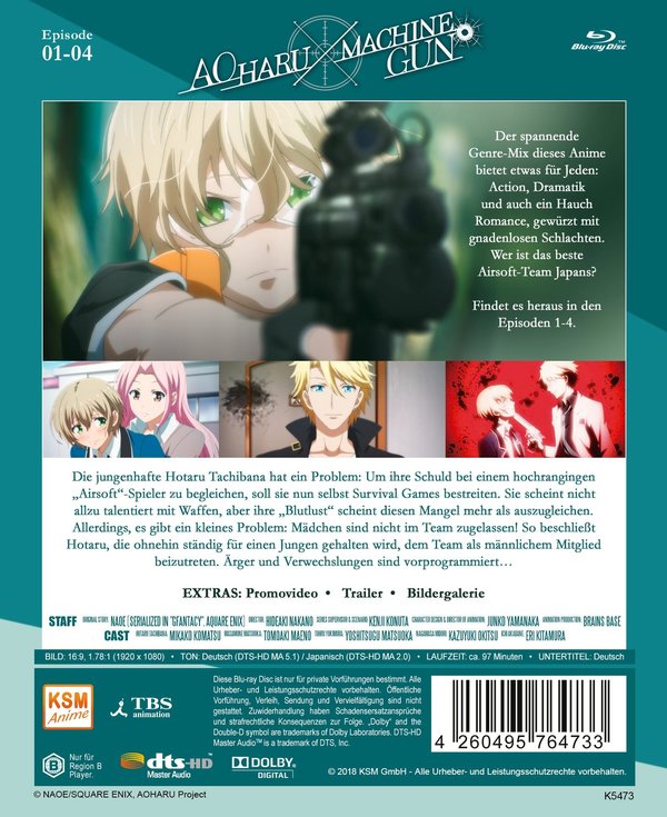 Aoharu x Machinegun - Volume 1: Episode 01-04  (Blu-ray Disc)