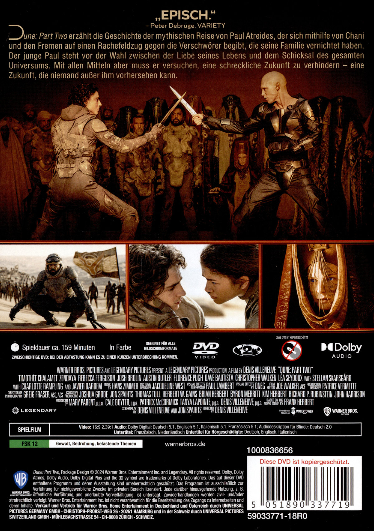 Dune: Part Two  (DVD) Dune: Part Two  (DVD)